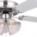 Canarm LTD St. James BPT 52 Alabaster Glass 4 Bulb Light Kit  52-Inch Ceiling Fan with 5 Blades  White/Bleached Oak Blades - B002EVPNYQ